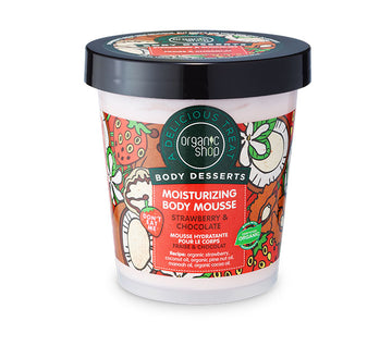 Natura Siberica Organic Shop Body Desserts Strawberry & Chocolate Ενυδατική Mousse Σώματος 450ml